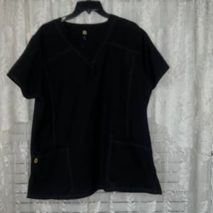 Black Winder Wink Scrub Top